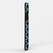 Lichtblauw met zwarte geometrische Case-Mate iPhone case (Achterkant/rechts)