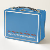 LICHTBLAUW Metalen Lunchbox by #METROPOLIM (Voorkant)