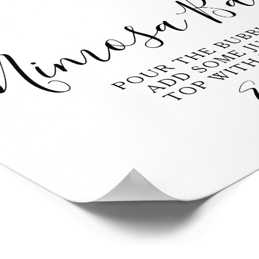 lichtblauw mimosa staafje poster (Hoek)