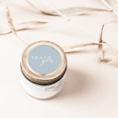 Lichtblauw minimalistisch script dank u Stickers