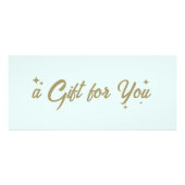 Lichtblauw Modern Retro Cadeaubon Reclamekaart (Voorkant)