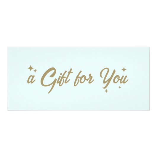Lichtblauw Modern Retro Cadeaubon Reclamekaart (Voorkant)