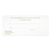 Lichtblauw Modern Retro Cadeaubon Reclamekaart (Achterkant)