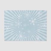 Lichtblauw Modern Sneeuwvlokken Tissue Paper Tissuepapier (Voorkant)