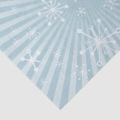 Lichtblauw Modern Sneeuwvlokken Tissue Paper Tissuepapier (Detail)