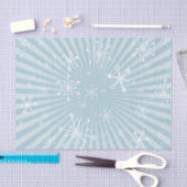 Lichtblauw Modern Sneeuwvlokken Tissue Paper Tissuepapier (Craft)