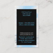 Lichtblauw, modern waterverf professioneel elegant visitekaartje (Achterkant)