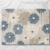 Lichtblauw Moderne Groovy Daisy Bloemen Tissuepapier