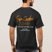 lichtblauw monster alien cartoon t-shirt (Achterkant)