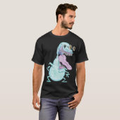 lichtblauw monster alien cartoon t-shirt (Voorkant volledig)