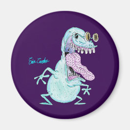 lichtblauw monster buitenaards cartoontje magneet