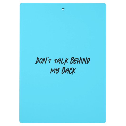 lichtblauw monster Klembord (Achterkant)