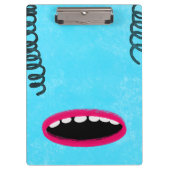 lichtblauw monster Klembord (Voorkant)