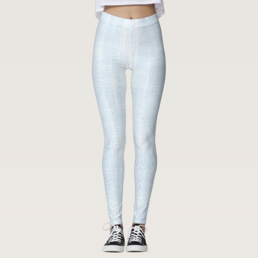 Lichtblauw namaaklinnen leggings (Voorkant)