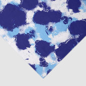 Lichtblauw, Navy en Wit Abstract Tissuepapier (Detail)