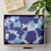 Lichtblauw, Navy en Wit Abstract Tissuepapier (Geschenk)