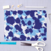 Lichtblauw, Navy en Wit Abstract Tissuepapier (Craft)