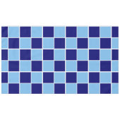 Lichtblauw, Navy en witte vierkanten Tafelkleed (Voorkant (Horizontaal))