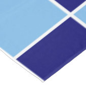 Lichtblauw, Navy en witte vierkanten Tafelkleed (Gekanteld)