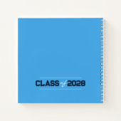 Lichtblauw & Navy Pawprint Afstuderen Gastenboek Notitieboek (Achterkant)