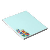 lichtblauw notitieblok (Schuin)