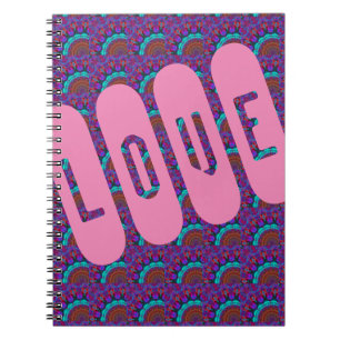 LICHTBLAUW NOTITIEBOEK VAN LICHTBLAUW PINK MANDALA
