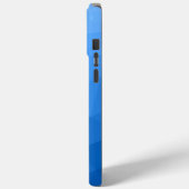 Lichtblauw ombre geometrisch mesh patroon Monogram Case-Mate iPhone Case (Achterkant / Links)