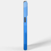 Lichtblauw ombre geometrisch mesh patroon Monogram Case-Mate iPhone Case (Achterkant / Rechts)