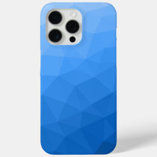 Lichtblauw ombre gradiënt geometrisch mesh patroon iPhone 15 pro max hoesje