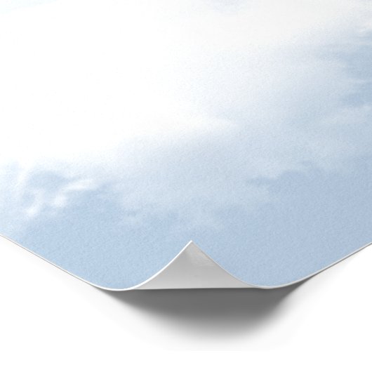 Lichtblauw "On Cloud Nine" Bachelorette Welkom Poster (Hoek)