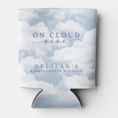 Lichtblauw "On Cloud Nine" vrijgezellenweekend Blikjeskoeler (Voorkant)