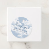 Lichtblauw "Op Cloud Nine" vrijgezellenweekend Bedankjes Labels (In situ)