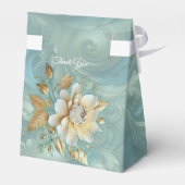 Lichtblauw palet op een Brons Gold Barogue ontwerp Bedankdoosjes (Achterkant)