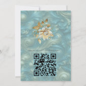 Lichtblauw palet op een Brons Gold Barogue ontwerp Kaart (Achterkant)