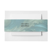 Lichtblauw palet op een Brons Gold Barogue ontwerp Uitnodigingen Wikkel (Voorkant Voorbeeld)