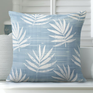 Lichtblauw palmblad Sierkussen