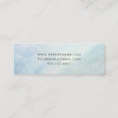 Lichtblauw Parelmoer Mini Visitekaartje (Achterkant)