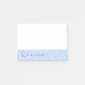 Lichtblauw patroon gebitsherinnering post-it® notes (Voorkant)