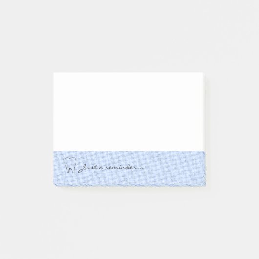 Lichtblauw patroon gebitsherinnering post-it® notes (Voorkant)