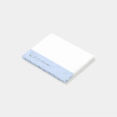 Lichtblauw patroon gebitsherinnering post-it® notes (Schuin)
