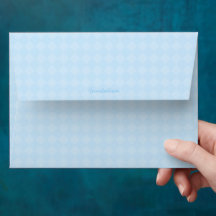 Lichtblauw patroon Persoonlijk Briefpapier Envelop