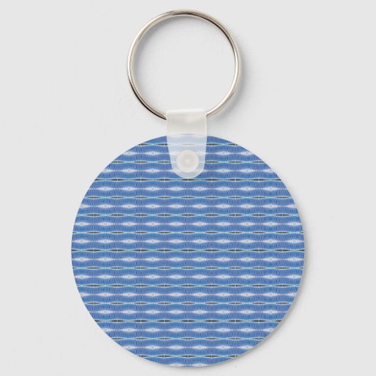 lichtblauw patroon sleutelhanger (Voorkant)