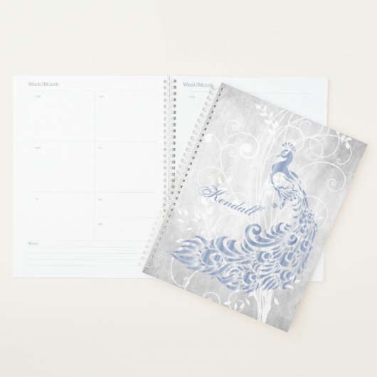 Lichtblauw Peacock - Gepersonaliseerde Planner (Display)