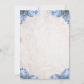 Lichtblauw Peony Mason Jar Rustiek Vrijgezellenfee Kaart (Achterkant)