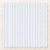 Lichtblauw Periwinkle Dun Delicaat Streeppatroon Kartonnen Onderzetters (Voorkant)