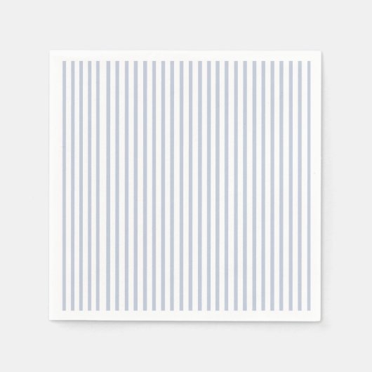 Lichtblauw Periwinkle Thin Delicate Stripe Pattern Servet (Voorkant)