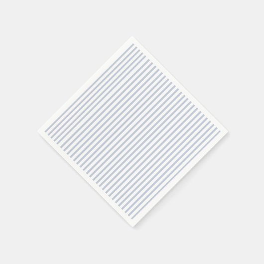 Lichtblauw Periwinkle Thin Delicate Stripe Pattern Servet (Hoek)