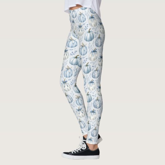 Lichtblauw Pompoenpatroon - Leggings (Links)