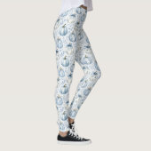 Lichtblauw Pompoenpatroon - Leggings (Rechts)