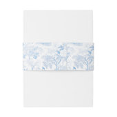 Lichtblauw porselein bruiloft uitnodiging buik ban uitnodigingen wikkel (Achterkant Voorbeeld)